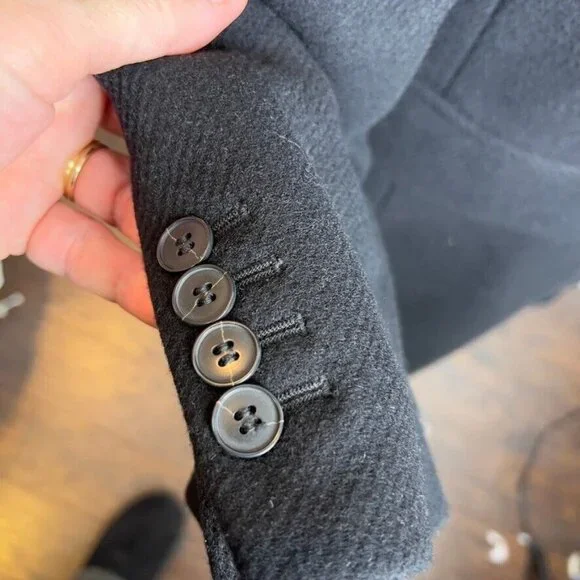 Madewell Womens $378 Oversized Double Breasted Top coat in Black Size 4 NT123 - Picture 7 of 13